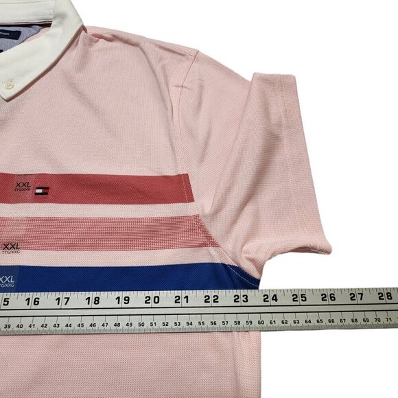 Tommy Hilfiger Men's Short-Sleeve THFLEX Polo Shirt Slim Fit XXL - Picture 3 of 13